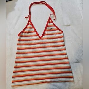 Lacoste Women's Multicolor Striped Halterneck Top